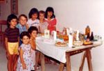 Ruth, Shirley, Anabelle, Ramon, Brian, MaryClairE and Daniela during the birthday party of 2 year old Daniela